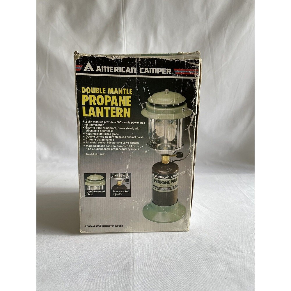 Vintage American Camper Model 1042 Double Mantle Propane Lantern